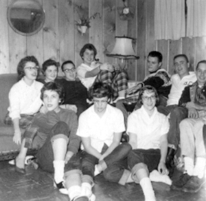 When we were young...circa 1956 Top row: Gelaine Listenberger, Billie Blush, Danny Weaver, Betsy Cochran,  Dave Smith, Don Harz, unknown Bottom row: KayeLynne Snider, Judy Mize, Mae Julian