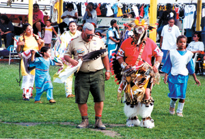 Tessi Tonka (Jim Fox’s Lakota name) dancing at his Indian Adoption Ceremony. All may dance.