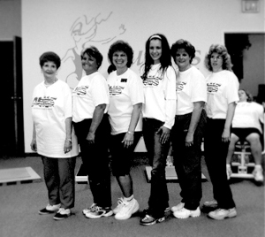 The friendly staff at Curves For Women. Left to right: Judy Elwell, Pam House, Linda J. Sweet-Blanzey, Jamie Beemer, Cindy Borchers, Holly Pieratt