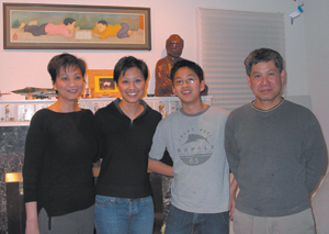 Luu Family-Hoping to someday return to Vietnam to visit family.   It would be their first visit since the war.   (L-R) Anh, Janette, Kenneth, and Long Luu.