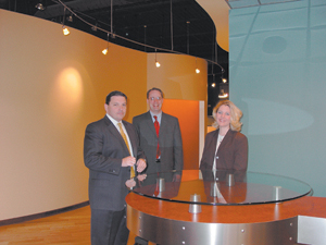 (l-r) Michael Romary, CEO; Kurt Beuchel, general sales manager; and Annette Kinnison, office manager.  MagniFI is located at 6721 Old Trail Road in Waynedale.