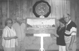 (L-R) Mabel McMillen, Russell McMillen, Helen Thiele, and Larry Thiele, Commander.