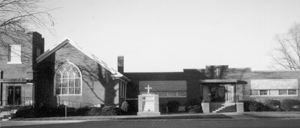 A view of Mount Calvary Evangelical Lutheran Church in 1929.