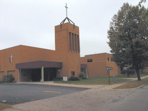 Entrance to the Waynedale United Methodist Church, October 20, 2004.
