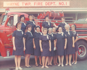 Photo provided by Doris Miller Wayne Township Volunteer Fire Department No. 1 Women’s Auxiliary - circa 1965 Back Row (r-l): Barb Schrock, Irene Stark, Judy Kissinger, Doris Miller Front Row (r-l): Janet Yoder, Angie McCague, Lela Green, Jeanette Laisure, Audrey Prince,                    Betty   Reed, Doris DeClercq, Sue Stoner, Sue Harman Missing from photo: Catherine (Kate) Mason