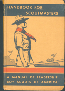 1942 Handbook for Scoutmasters-A Manual of Leadership - Boy Scouts of America books were donated to the scouts by Mr. Specht.