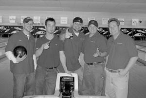 The Waynedale News Bowling team finished with a final score of 3304, not enough to be in the money but it was a fun time at Little Turtle Hillcrest Lanes on Sunday, January 22. L-R Christian Stacey, Jason McCarel, Chris Nikkel, Justin Slater and R.L. Stark.
