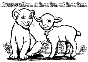 in like a lion out like a lamb coloring page