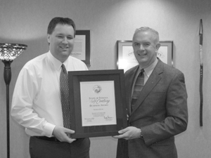 Pictured above with MarkleBank’s Half Century award are Jeff Humbarger, CFO, and Travis Holdman, President and CEO.