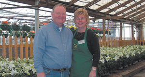 Amid the early flowering plants, Doug Hackbarth and his wife Sandy, are hungry for Spring and all it brings. 