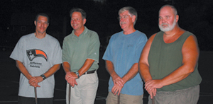 photo l-r: Keith Nichols, Randy Hines, Boyd Tarney & Jim Teusch---FWCS Golf League winners.