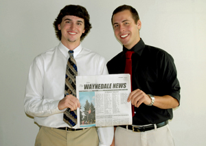 Michael Alberico (left) and Alex Cornwell (right) new publishers of your hometown paper, The Waynedale News.