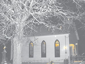 Peaceful, holy, beautiful---words expressed and feelings felt during the opening of the special chapel sitting alongside Prairie Grove Cemetery on Old Trail Road. The soft snow fell lightly welcoming hundreds of worshippers during the simple Christmas candlelight services.