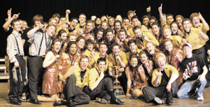 Bishop Luers Minstrels was awarded Grand Champion at the Findlay Fest Show Choir Invitational on January 30, 2010