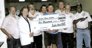 Fraternal Order of Eagles #248 presented a check for $600 to the St. Joe Hospital Burn Unit. 