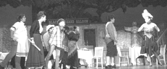 “WHO DONE IT” - Students at Wayne High School performing the Western drama, “Who Done It.” The play was  held at Wayne Auditorium  last weekend on November 11 & 12, 2011. The drama club also held a fundraiser to support future endeavors. 