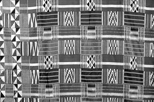 Traditional kente cloth is known for its brilliant colors and geometric designs.
