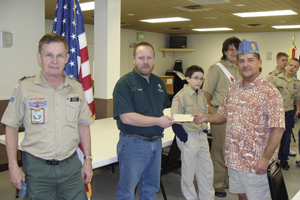 BOY SCOUT TROOP 344 RECIPIENT OF DONATION