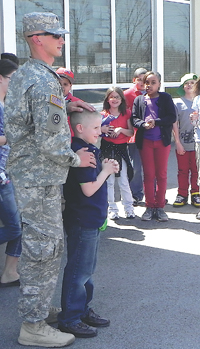 Kelly Soldier Surprise Visits Son - Indian Village Elementary School
