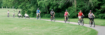 Bikers take to the St. Marys Pathway during Trek The Trails June 11th at Foster Park