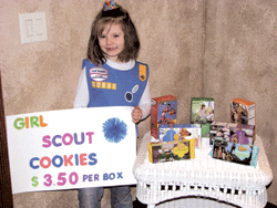 Sydney Kammer is one of 11,000 girls ages 5-17 selling Girl Scout cookies in Northern Indiana-Michiana through March 11, 2014.