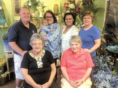 The Hackbarth multi-generational family enjoy working together at the florist and greenhouse.