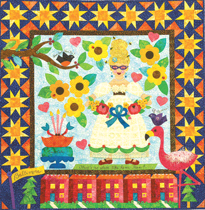 Mimi Dietrich’s take on the traditional appliqué album block is a visual feast!