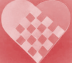 The woven heart quilt pattern.
