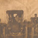 Published in the Fort Wayne Sentinel-?circa. The caption read: According to R. A. Prince, 2708 Lower Huntington Road, these were some of the first cars in Fort Wayne. His grandparents, George and Katharine Mason are on the right.